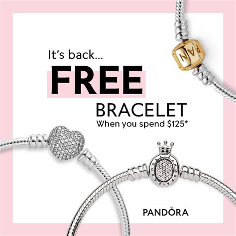 pandora free bracelet event 2023|free pandora bangle with purchase.